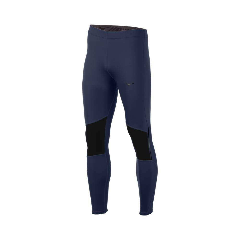 Panske Legíny Mizuno Breath Thermo® Indigo/Čierne Vypredaj THXU45932